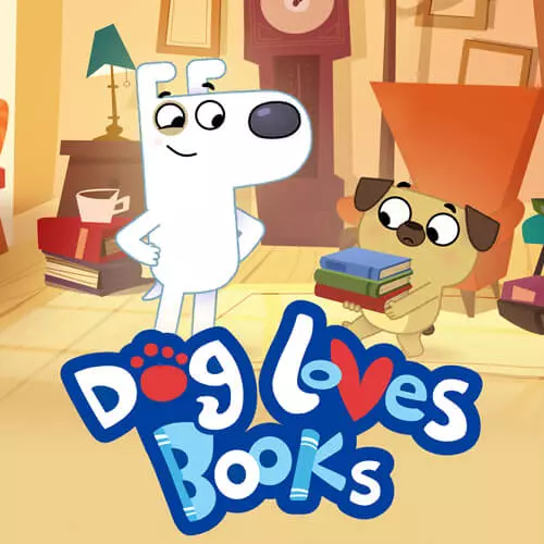 Dog loves books
